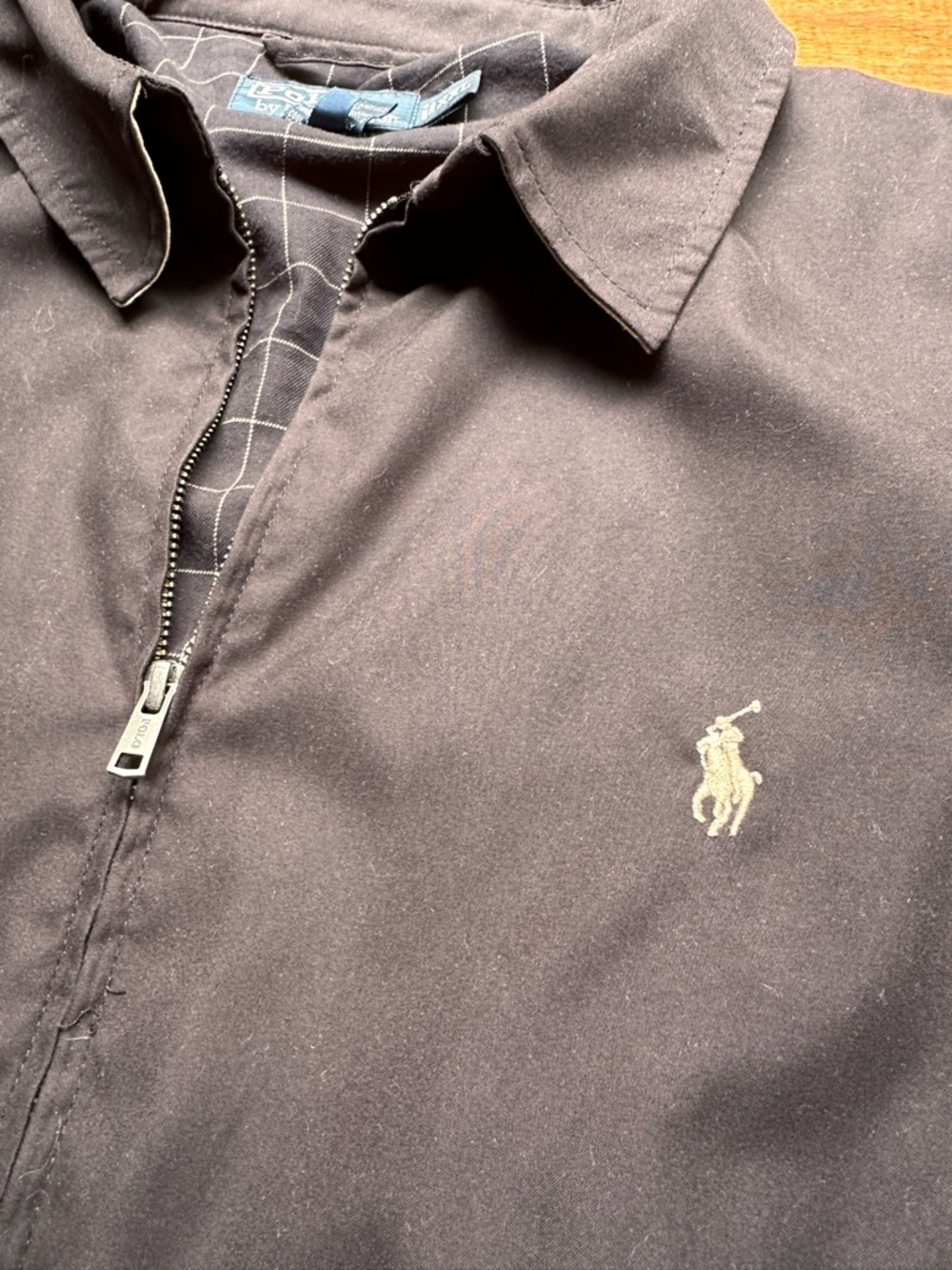Polo by Ralph Lauren Black Zip Jacket XXL | Classic Harrington Style Lightweight